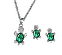 Ensemble de collier, boucles d ' oreilles et bracelets chéloniens élégants, bijoux en alliage pittoresques pour adolescents et adultes, accessoires tendance, ensemble de bijoux en alliage pour
