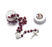 Ensemble de collier chapelet avec boîte de rangement - Cadeau religieux pour femmes, hommes, croyants pour la fête des mères, la fête des pères, les occasions religieuses et le quotidien