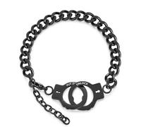 Ensemble de collier de menottes en acier titane simple et à la mode, bracelet de couple en acier inoxydable cadeau pour les femmes