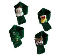 Ensemble de Collier écharpe de Noël pour Animaux de, Green L | Vêtements tricotés pour petits animaux de compagnie, accessoire photo de vacances doux, tenue quatre pièces