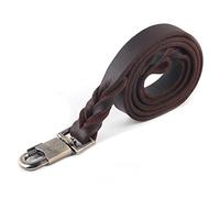 Ensemble de Collier et Laisse pour Chien en Cuir Souple, chaîne pour Animaux de Compagnie tressée de 2,5 cm de Large avec Clip Robuste, Longueur réglable de 90 cm, 120 cm ou 150 cm (2,5 * 120CM)