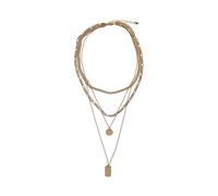 Ensemble de collier femme Pieces Okia Beige TU
