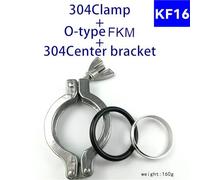 Ensemble de colliers de serrage à vide KF16, KF25, KF40, KF50, en acier inoxydable 304, alliage d'aluminium, bride, support central, raccords de tuyauterie, joint torique FPM(SS304 KF16 Suit,1PCS)