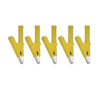 Ensemble de colliers de serrage Jaune | Lot de 5 clips de connecteur isolés avec languettes nervurées, 30 A 3 KV pour un accès au point serré