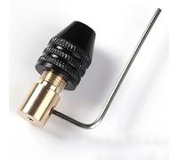 Ensemble de colliers de serrage pour mini mandrin de perceuse 0,3 à 3,4 mm en aluminium et laiton avec clé pour outil rotatif pour dremel, gravure, polissage, perçage