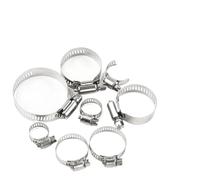 Ensemble de colliers de serrage réglables en acier inoxydable, avec vis sans fin et colliers de serrage for tuyaux, tubes de carburant et robinets(60pcs-box)