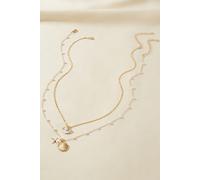 Ensemble de colliers dorés perles fantaisie Verge d'or F