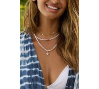 Ensemble de colliers perlés chaînes dorées Verge d'or F