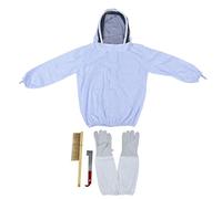 Ensemble de Combinaison d'apiculture, Veste de Protection ventilée, Gants, grattoir, Kit d'outils de Brosse pour Abeilles