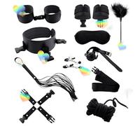 Ensemble De Combinaison Multifonctionnel De Chambre à Coucher De 10 PièCes, éQuipé De Bracelets De Fitness Et De Lunettes De Sommeil - Accessoiresd-8 (Noir)