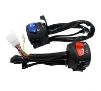 Ensemble de commutateur de guidon de moto avec phares et clignotants intégrés, plastique ABS, imperméable et résistant à l'usure, convient pour EN125 HJ150