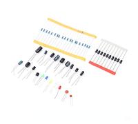 Ensemble de composants électroniques, kit de résistance de condensateur en céramique de condensateur électrolytique de transistor de diode de 1390 pièces Composant