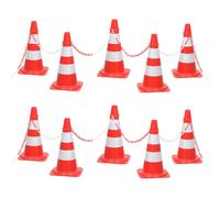 Ensemble De Cônes Avec 10 M De Chaîne Rouge Et Blanc