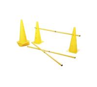 Ensemble de Cônes-obstacles Equipement d'Agilité pour Chiens Jaune 81994