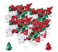 Ensemble de confettis de noël, flocons de neige, arbre à dents, décoration de vacances pour atmosphère Festive