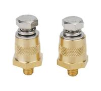 Ensemble de connecteurs de borne de batterie M8 avec filetage interne et externe compatible avec les systèmes marins automobiles, pour une construction en laiton durable pour une performance fiable