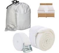 Ensemble de connecteurs de lit - Remplir matelas double, rallonge de lit réglable avec bande de connexion, conception durable en mousse et ruban, relie deux matelas en toute sécurité, solution facile
