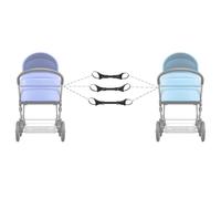 Ensemble de connecteurs de poussette double - Attelage universel pour | poussette, système de liaison de poussette solide | Adaptateurs Easy Fit permettant de joindre deux lits simples à une pousse