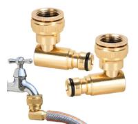 Ensemble De Connecteurs De Robinet - Adaptateur De Tuyau En Laiton 2 Pièces, Joint Rotatif À 360 Degrés | Système De Raccord D'eau Multifonction, Convertisseur De Robinet Universel Pour Tuyau De Lave-