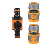 Ensemble de connecteurs de tuyau d ' arrosage en ABS, 2 adaptateurs femelles, 1 double, conception de toit anti-fuite, poignée ergonomique pour l ' irrigation des pelouses, tuyau d ' eau ergonomique,