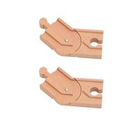 Ensemble de connecteurs de Voie ferrée en Bois, Steering Track | Connecteur de voie ferrée en bois naturel, éducatif sûr pour les activités d ' apprentissage préscolaire, jeu