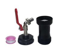 Ensemble de connecteurs d'eau jardin, couvercle d'adaptateur, tube d'extension en plastique, robinet nickelé