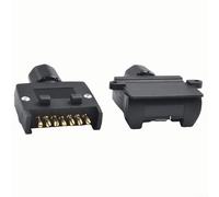 Ensemble de connecteurs plats à 7 broches pour remorque avec adaptateur mâle femelle pour caravane, bateau, voiture, camping-car, camion 12 V CC