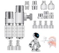 Ensemble de connecteurs pour aérographe | Raccord rapide pour aérographe - Raccord de déconnexion de déconnexion, pièces de rechange en cuivre pour modélisation