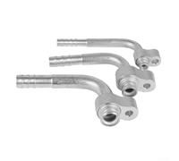 Ensemble de connecteurs pour évaporateur de radiateur de climatisation de voiture, raccords en aluminium compatibles avec les systèmes R134a, design anti-fuite, installation facile (tuyau coudé)