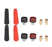 Ensemble de connecteurs rapides pour panneaux de câbles de soudage, 12 pièces, kit de connecteurs de soudage avec codage couleur rouge et noir, pour une alimentation stable en