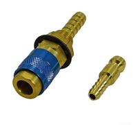 Ensemble de connecteurs rapides pour soudure wig - Pour gaz - Eau - Cuivre - Laiton pour raccord rapide pour brûleur wig - Adaptateur de gaz M6 M8 - Connecteur de refroidissement à eau pour soudeur