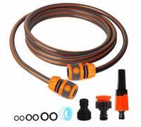 Ensemble de connexion de tuyau pour enrouleur de tuyau d'arrosage, kit de raccord de tuyau comprenant filetage mâle de 1,9 cm, adaptateur de robinet 2 en 1, adaptateur d'extrémité de tuyau de 1,27 cm