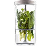 Ensemble De Conservation Des Herbes Gardez Les Herbes Fraîches Jusqu'à 3 Semaines Bocal À Large Ouverture De 1 L Avec Couvercle En Acier Inoxydable Et Rehausseur En Silicone Facile À