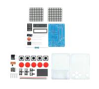Ensemble de console de jeu électronique, Square dot green lig | Console de jeu électronique portable, plateau de jeu LED et affichage à trois chiffres, cinq boutons physiques