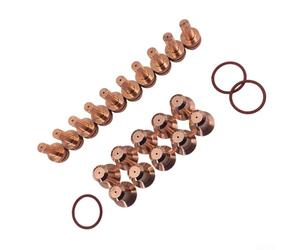 Ensemble de consommables pour coupe-plasma Hobart AirForce 400 avec ICE-25C ICE-27C ICE-27T compatible avec la torche électrodes buses, joints toriques