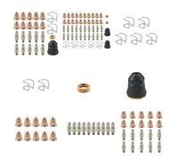 Ensemble de consommables pour coupeur plasma électrique, embouts d'électrodes, buses, bouclier, anneau tourbillonnant, convient pour Chicago Electric 95136 Pièces de rechange pour coupe-plasma