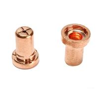 Ensemble de consommables pour cutter plasma PT-40 : 5 buses + 5 électrodes (longueur 38,1 mm, buse 15,9 mm) pour CUT-40 / LGK-40 / CT312 / Super160P / B(B)