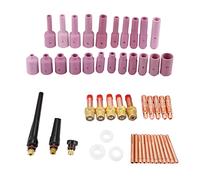 Ensemble de consommables pour torche de soudage TIG, 50 pièces : pièces de rechange pour torches WP-17, WP-18 et WP-26, kit de buses à gaz en céramique et d’accessoires pour