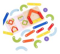 Ensemble de construction de lettres et de chiffres, panneau perforé empilable en bois | Trieur de panneaux perforés à reconnaissance de couleurs de formes préscolaires - Jouets de motricité Fine, joue