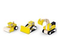Ensemble de construction de routes en bois Plantoys 3 pices (6014) | Fabriqu de manire durable partir de bois de caoutchouc et de peintures