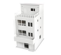 Ensemble de construction de scène de maison architecturale, 1 : 64 Structure d'affichage de ville avec disposition d'étagère, assemblage de pièce de passe-temps détaillée, ensemble de construction de