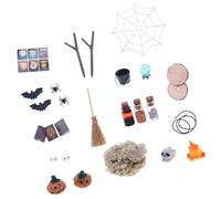 Ensemble de Construction de scène de Maison modèle d ' Halloween en polystyrène, 27 pièces, Cadre de conteneur de Petits Livres pour l ' Artisanat étrange et Les Dons Tiny Halloween Scene Set