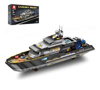 Ensemble de Construction de Yacht de Luxe Reobrix pour Adultes 66103, Kit de Modèle de Bateau de Croisière Jouet, Décorations de Yacht à Collectionner en Exposition Cadeau pour Adultes Garçons Filles