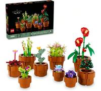 Ensemble de construction d'icônes de petites plantes, idée de cadeau de décoration de cactus pour les amateurs de fleurs, plantes carnivores, flore tropicale et aride. Construire et exposer, collectio
