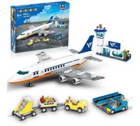 Ensemble de construction - HOGOKIDS - Aéroport Central (901 pièces) - Éclairage LED - Terminal aéroportuaire - 53,5 cm