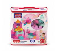 Jeu de construction Mega Bloks First builders Sac 60 blocs Medium Classique Rose