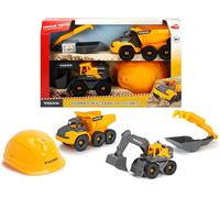 Ensemble de construction Volvo avec pelleteuse, camion-benne et casque, Dickie Toys