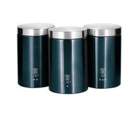 Ensemble de contenants de cuisine - BERLINGER HAUS - BH-6271 - Acier bleu marine - Lot de 3 - Cylindrique