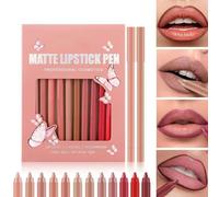 Ensemble De Contour Des Lèvres,12 Pièces De Stylo Mat Imperméable Pour Les Lèvres - Ensemble De Crayons À Résistant À L'Eau Et À Longue Tenue | Pour Femmes Cosplay Maquillage Beauté