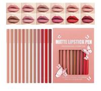 Ensemble De Contour Des Lèvres,12 Pièces Rouge À Lèvres Résistant À L'Eau Très Pigmenté,Crayon Labial Imperméable Anti-Adhésif Maquillage | Pour Femmes Et Filles Maquillage Pour Cosplay